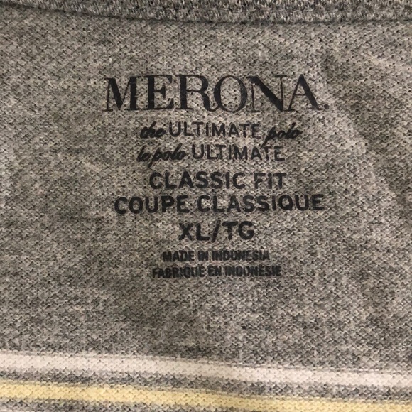 Gray polo short sleeve merino xl - Picture 2 of 2